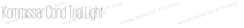Kommissar Cond Trial Light字体转换